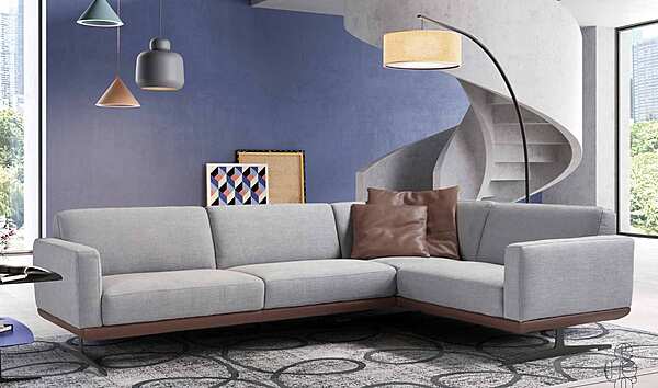 Corner fabric sofa Gloria Slim Egoitaliano factory Egoitaliano from Italy. Foto №3