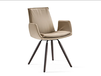 Upholstered leather armchair Lara Eforma factory Eforma from Italy