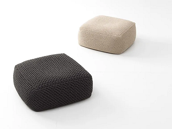 Upholstered Pouf with Removable Lining PAOLA LENTI Picot factory PAOLA LENTI from Italy. Foto №2