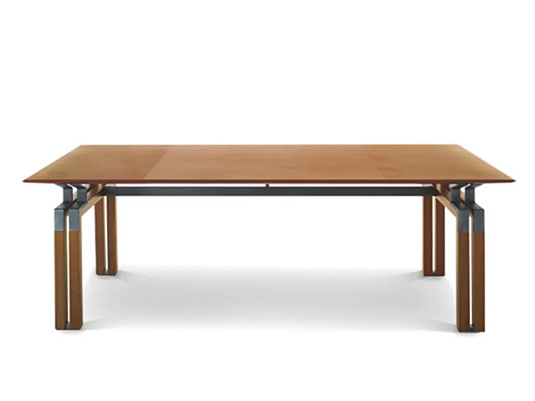 Rectangular wooden executive desk with leather top i 4 Mariani Paso Doble factory i 4 Mariani from Italy. Foto №8