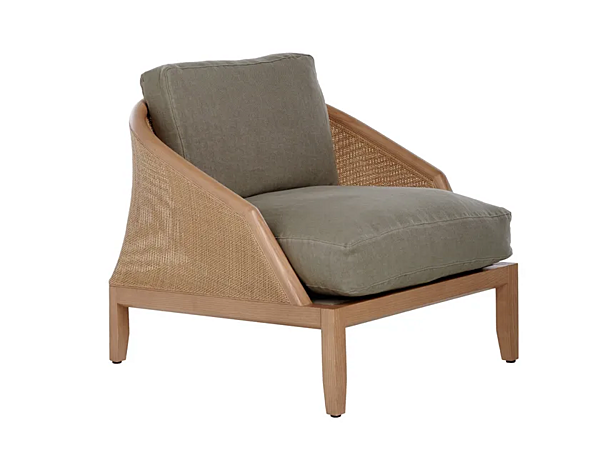 Armchair with armrests upholstered in fabric Potocco Grace 834 PB 834/PB factory POTOCCO from Italy. Foto №1