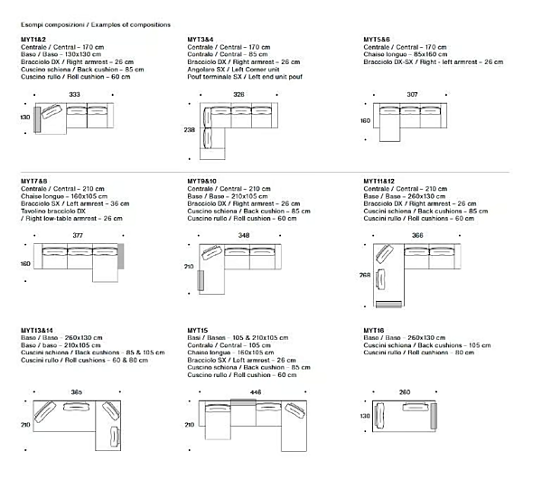 Sectional fabric sofa My Taos Saba factory SABA from Italy. Foto №18