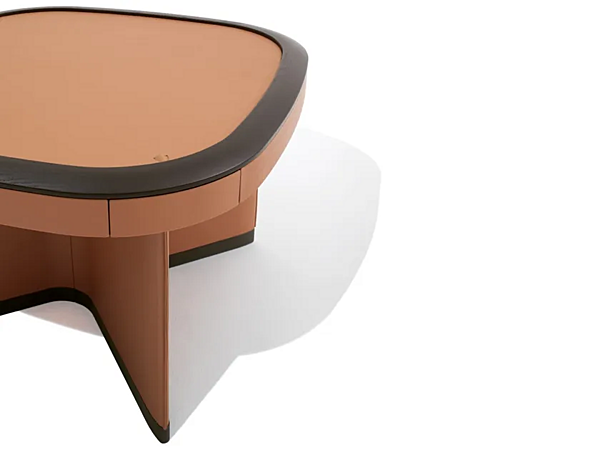 Square Leather Game Table Flamingo GIORGETTI 73200 factory GIORGETTI from Italy. Foto №4