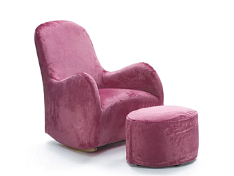 Rocking Armchair with Upholstered Back GIOVANNETTI Gongolo Rocking Armchair with Upholstered Back GIOVANNETTI Gongolo factory GIOVANNETTI from Italy