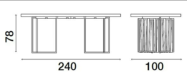 Rectangular marble dining table Adele FASEM factory FASEM from Italy. Foto №7