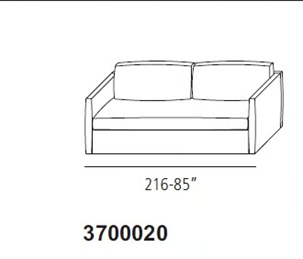 Fabric sofa bed with removable cover VIBIEFFE Gulp 3700 factory VIBIEFFE from Italy. Foto №4