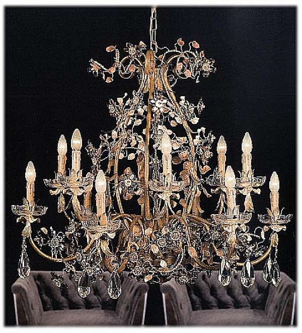 Chandelier MECHINI L266/12 factory MECHINI from Italy. Foto №1