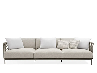 4-seater garden sofa in fabric and painted metal GIORGETTI Aldia 91030
