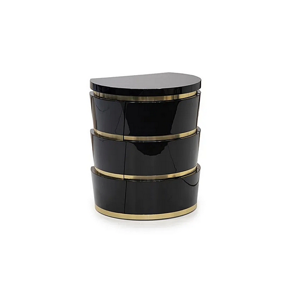 Oval bedside table with drawers Formitalia Muzio factory FORMITALIA from Italy. Foto №3