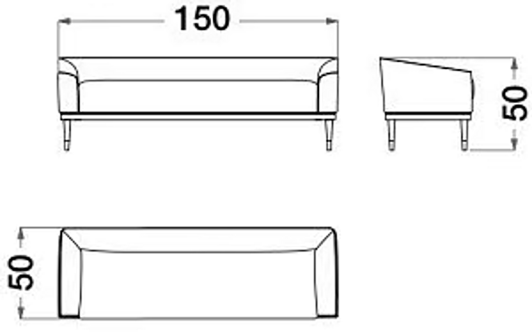 Upholstered fabric bench Sesto Senso CPRN HOMOOD S509 factory CPRN HOMOOD from Italy. Foto №2