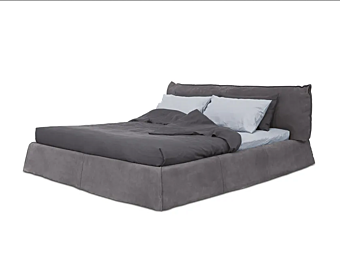 Double bed with upholstered headboard BAXTER Paris Slim factory BAXTER from Italy