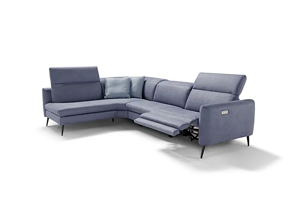 Corner Recliner Leather Sofa Egoitaliano Dusk factory Egoitaliano from Italy. Foto №3