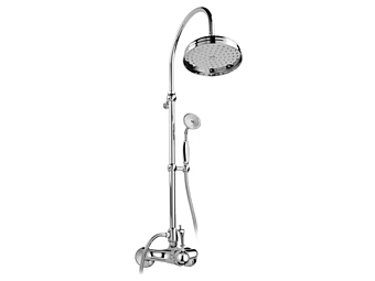 Wall Mounted Steel Shower Panel with Hand Shower Gaia Mobili Boston Wall Mounted Steel Shower Panel with Hand Shower Gaia Mobili Boston factory GAIA from Italy