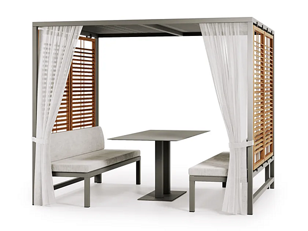 Aluminium gazebo with table Atmosphera Alcova factory ATMOSPHERA from Italy. Foto №1