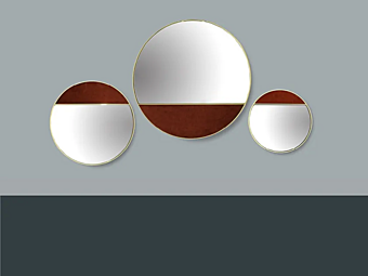 Round Wall Mounted Half Moon Mirror Borzalino HM40, HM55, HM75, HM11 Round Wall Mounted Half Moon Mirror Borzalino HM40, HM55, HM75, HM11 factory Borzalino from Italy