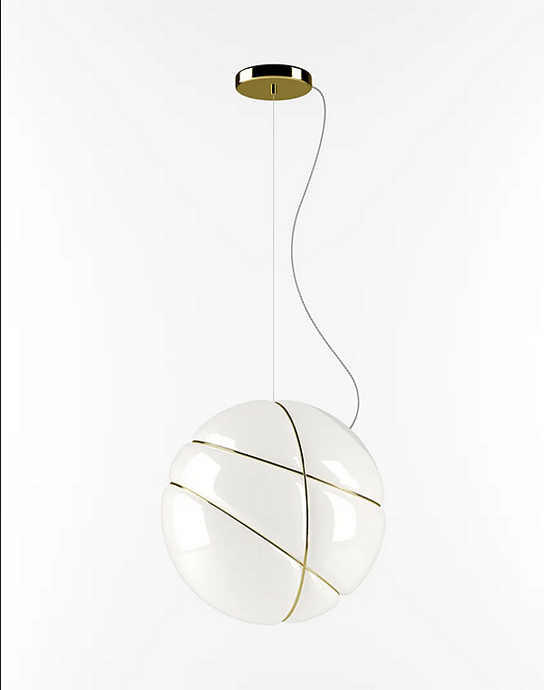 Blown Glass Pendant Lamp Armilla Fabbian factory Fabbian from Italy. Foto №3