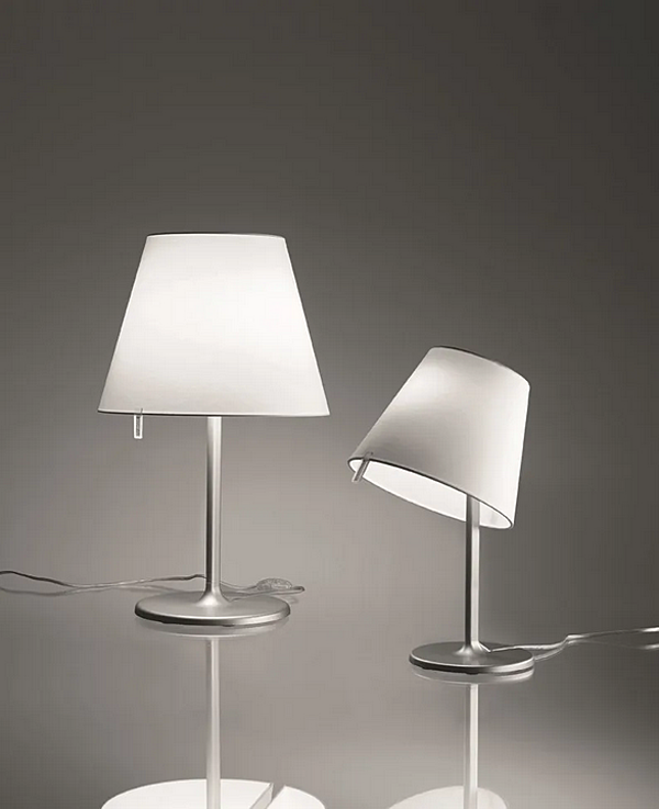 Adjustable Silk Bedside Lamp Melampo Artemide 0315020A, 0315010A factory Artemide from Italy. Foto №5