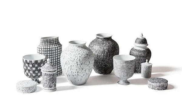 Round Porcelain Vase CASSINA Post Scriptum factory CASSINA from Italy. Foto №6