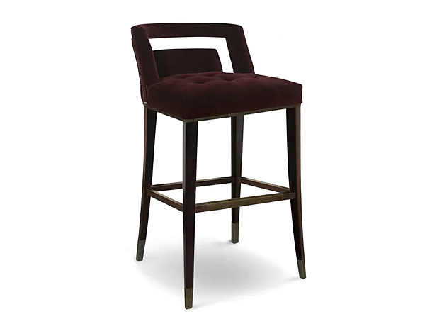 Velvet stool with back BRABBU Naj factory BRABBU from Italy. Foto №2