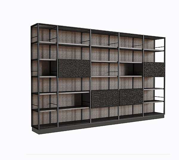 Freestanding wooden and metal bookcase Dragonfly CPRN HOMOOD D633 factory CPRN HOMOOD from Italy. Foto №1