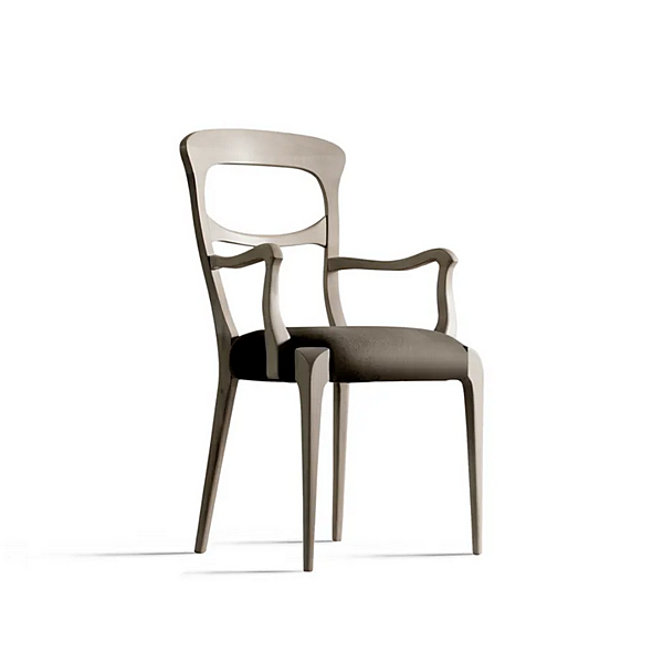 Wooden chair with armrests DALE Capotavola L 643 factory DALE from Italy. Foto №4