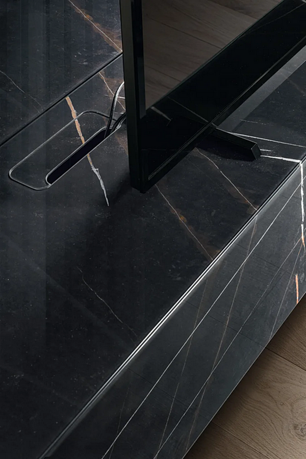 Glass TV Cabinet Materia 1052 LAGO factory LAGO from Italy. Foto №2