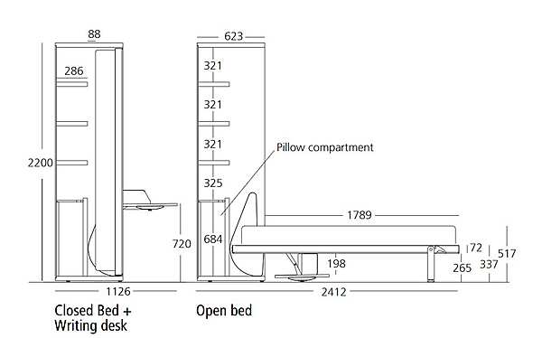 Bed CLEI LTEA BOOK 90 STANDARD D 62,3 factory CLEI from Italy. Foto №7