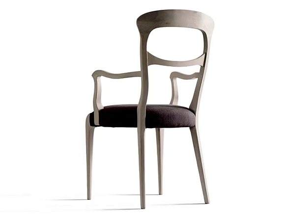 Wooden chair with armrests DALE Capotavola L 643 factory DALE from Italy. Foto №3