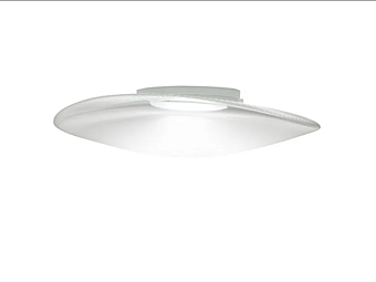 LED ceiling lamp made of blown glass Loop Fabbian factory Fabbian from Italy