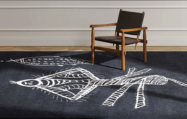 Patterned Rectangular Handmade Rug Graffiti CASSINA factory CASSINA from Italy. Foto №5