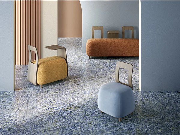 Upholstered bench with back Vice Versa Big by INNOVA Imbottiti factory Innova Imbottiti from Italy. Foto №5