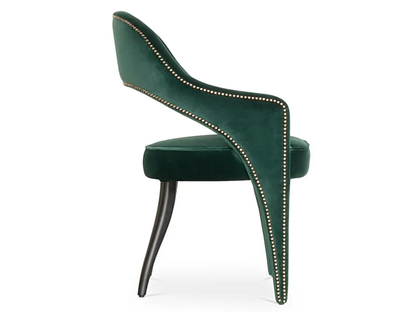Upholstered Velvet Armchair Tellus BRABBU factory BRABBU from Italy. Foto №2