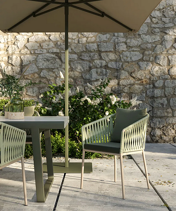 Fabric garden chair with soft back KETTAL Bitta factory KETTAL from Italy. Foto №7