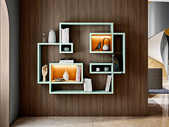 Sectional bookcase LAGO Lagolinea 1223 wooden design Sectional bookcase LAGO Lagolinea 1223 wooden design factory LAGO from Italy