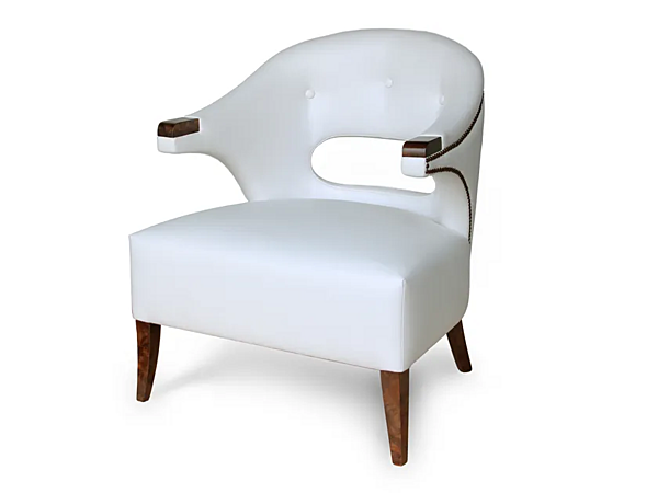Upholstered Leather Easy Chair with Armrests BRABBU Nanook factory BRABBU from Italy. Foto №2