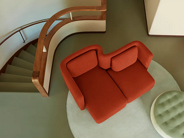 Modular fabric sofa with soft back Saba Gala factory SABA from Italy. Foto №17