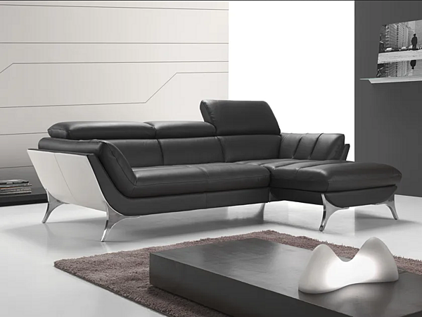 Sectional sofa with chaise longue Egoitaliano Sueli Naked factory Egoitaliano from Italy. Foto №1