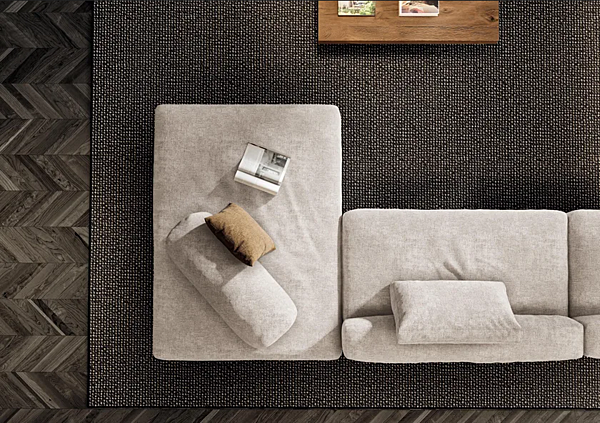 Sectional fabric sofa with sled base and soft back LAGO Air Soft 2692 2692 factory LAGO from Italy. Foto №2