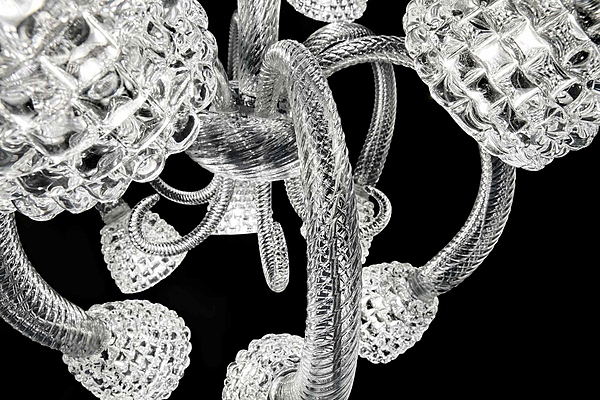 Chandelier Barovier&Toso Quadri 5718/12 factory Barovier&Toso from Italy. Foto №6