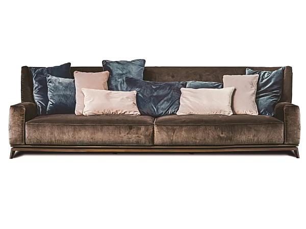 Three-seater sofa in leather or fabric VIBIEFFE Opera 430 factory VIBIEFFE from Italy. Foto №1