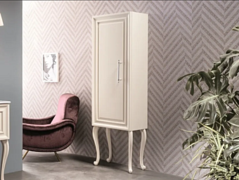 Floorstanding wooden bathroom column with doors Gaia Mobili Autoritratto factory GAIA from Italy