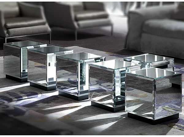 Low square mirrored glass coffee table ERBA ITALIA Riflesso factory ERBA ITALIA from Italy. Foto №1