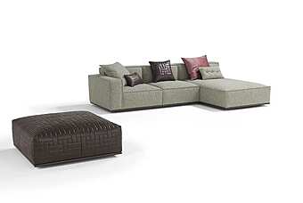 Sectional fabric sofa with soft back Egoitaliano Plaza factory Egoitaliano from Italy