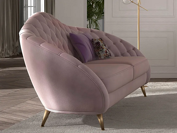 Two-Seater Tufted Fabric Sofa CASA +39 Giglio C22506 factory CASA +39 from Italy. Foto №3