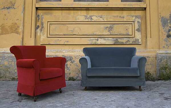 Couch DOMINGO SALOTTI 070 piedi legno wooden feets factory DOMINGO SALOTTI from Italy. Foto №4