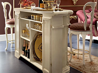 Wooden Bar Counter Cabinet Modenese Luxury Interiors 13136 factory MODENESE GASTONE from Italy