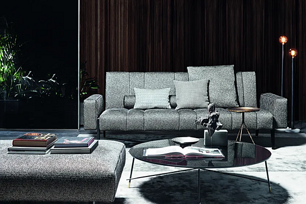 Sectional sofa leather or fabric VIBIEFFE 50 Italo factory VIBIEFFE from Italy. Foto №5