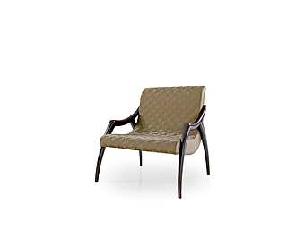 Leather easy chair with armrests Bizzotto Italia Symphony