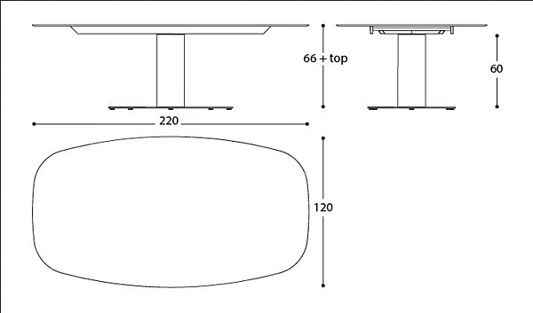 Oval Steel Garden Table Big Low VARASCHIN 136T1L factory VARASCHIN from Italy. Foto №5