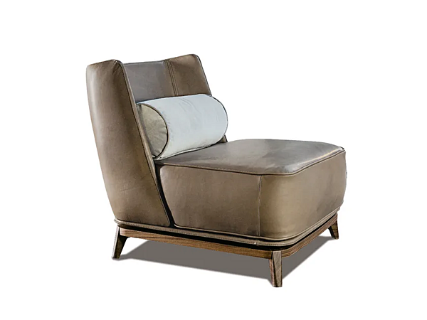 Upholstered armchair in leather or fabric VIBIEFFE 430 Opera factory VIBIEFFE from Italy. Foto №2